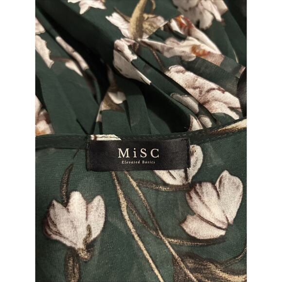 MiSC Elevated Basics Women Cap Long Sleeve V Neck Dress SM Belted Elastic Waist - Picture 10 of 14